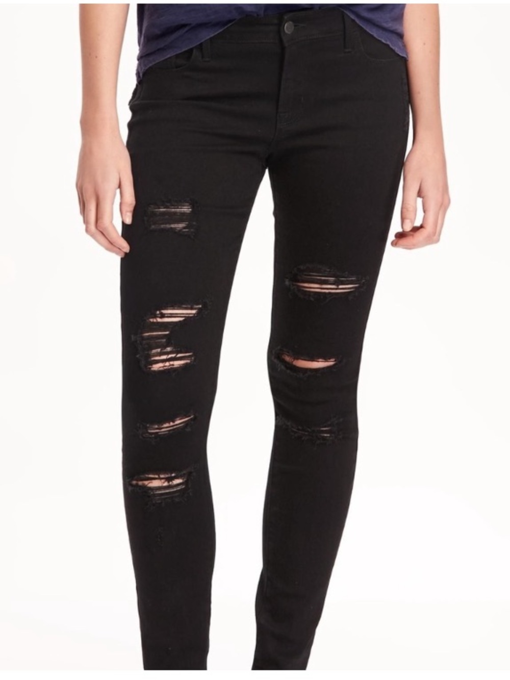 Old Navy Rockstar Mid- Rise Skinny Distressed Jeans